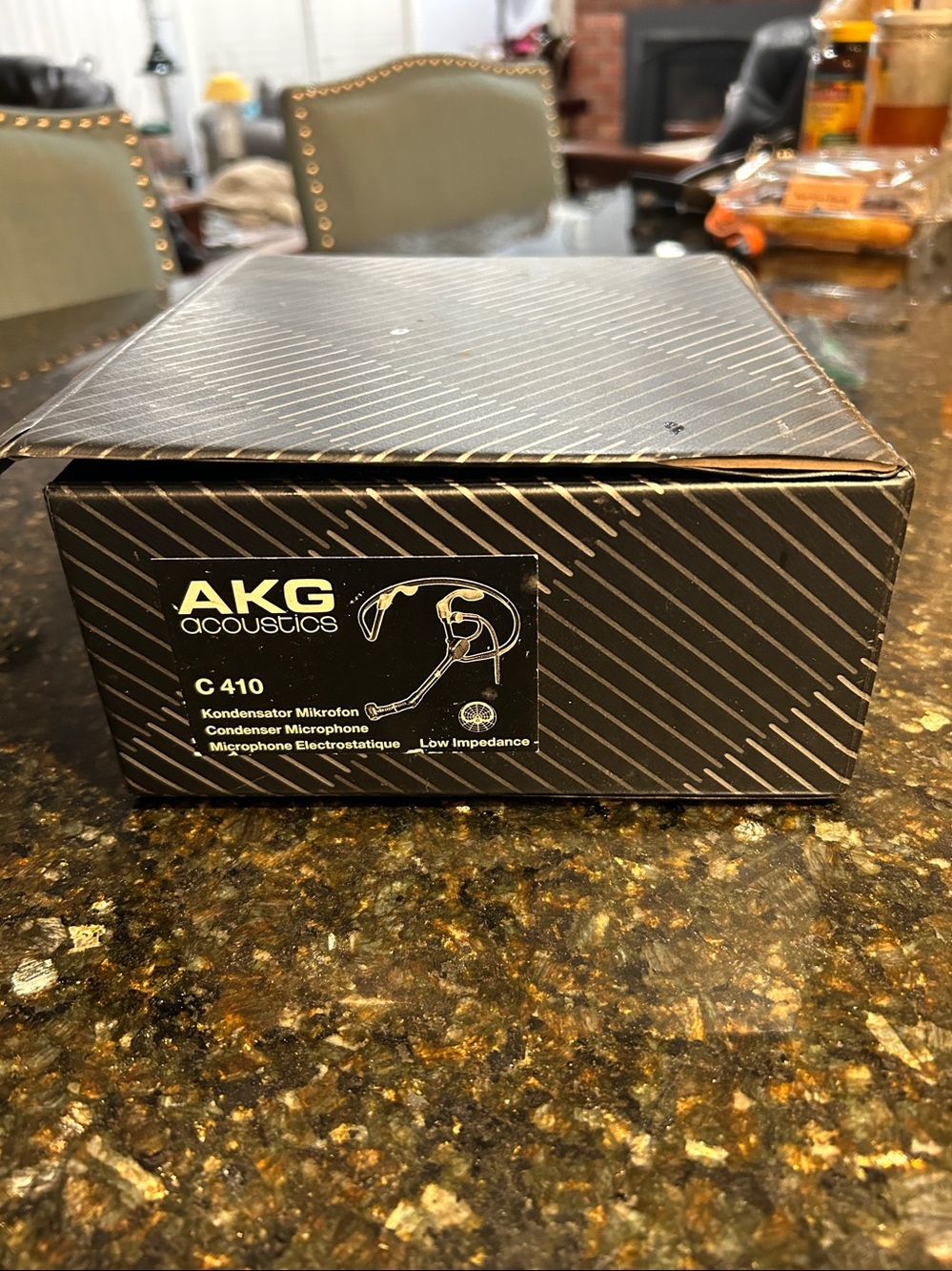 AKG Acoustics C410 condenser microphone headset, EUC